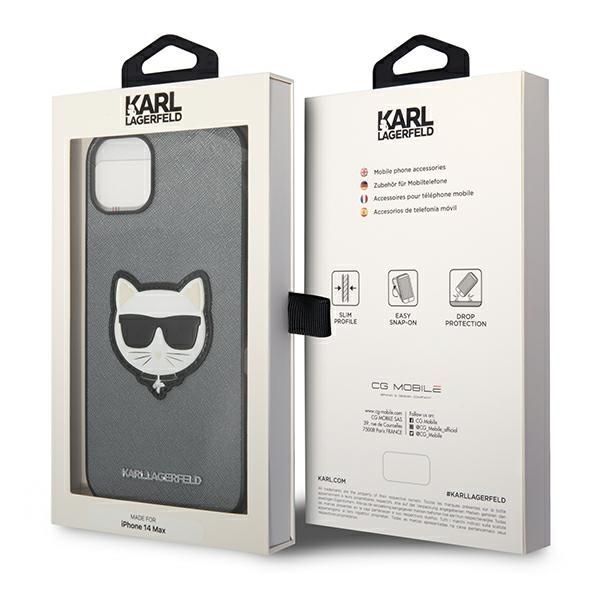 Etui Karl Lagerfeld Choupette Head Patch do iPhone'a 14/15/13 6,1"