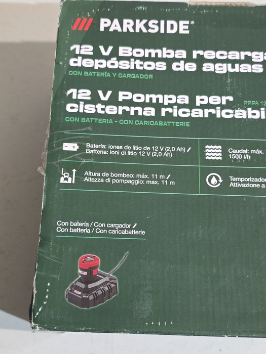 Bomba recarregável Parkside 12V