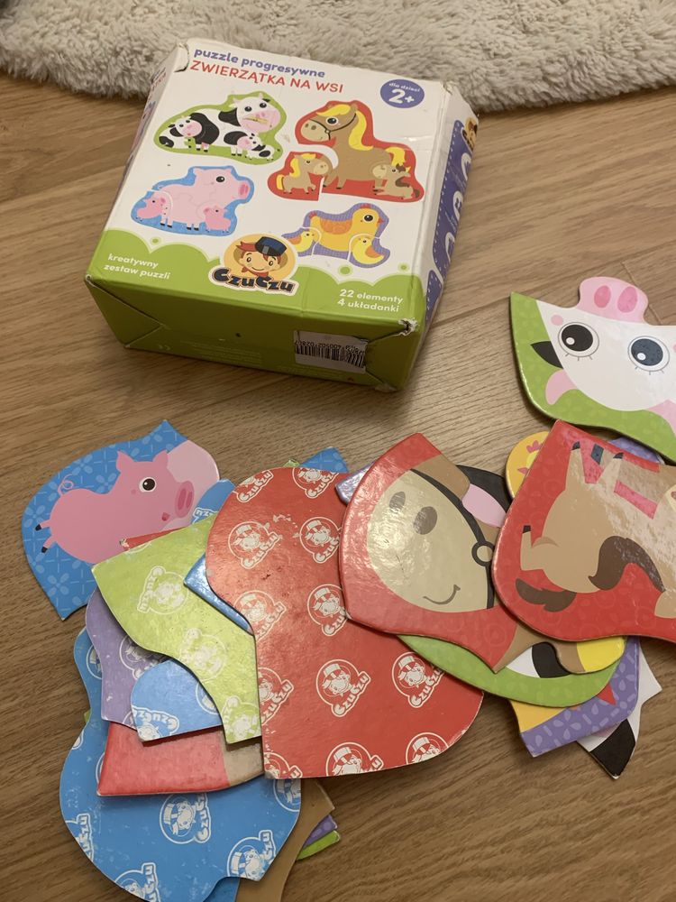 Puzzle progresywne czuczu zwierzatka na wsi 2+