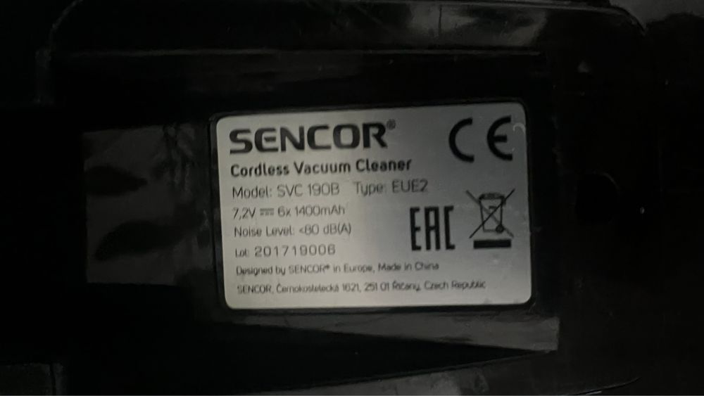 Пылесос ручной для дома, авто Sencor SVC190B