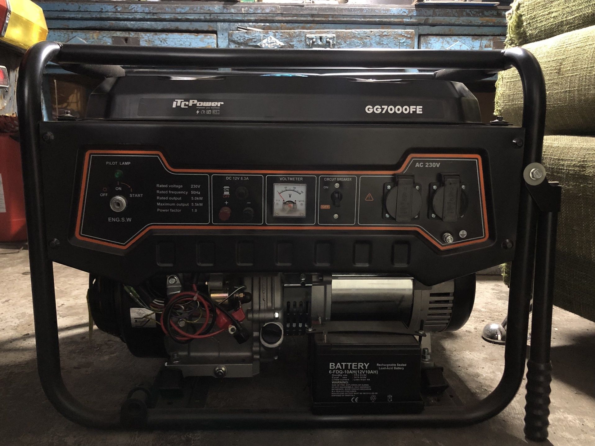 Генератор бензиновий ITC Power GG7000FE 5,5 кВт (Іспанія)