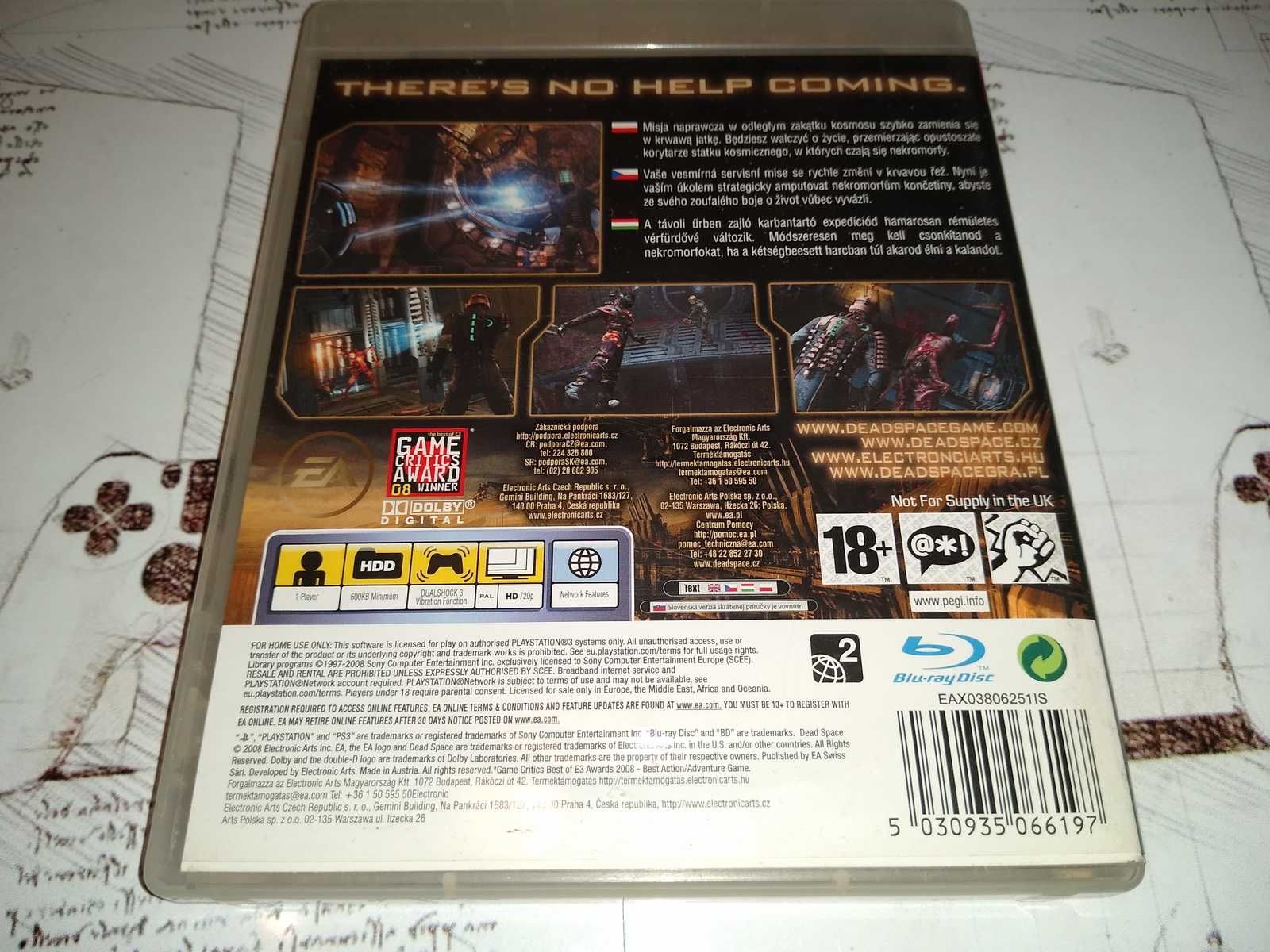 Dead Space Ps3 polska wersja bez rys