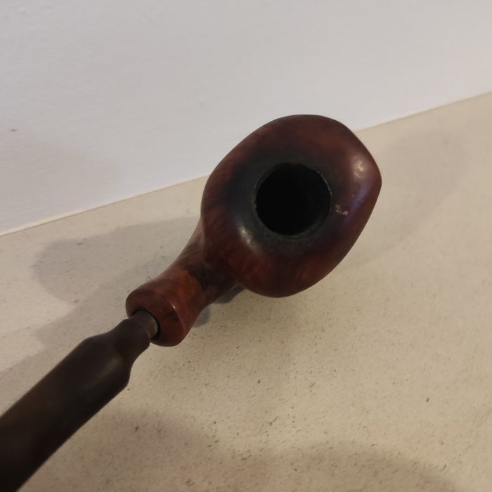 Cachimbo antigo, cabeça esculpida em madeira - coleção