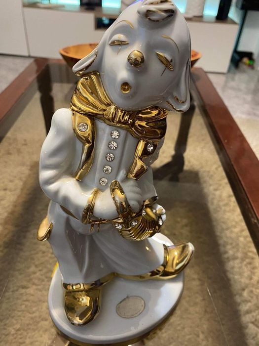 Estatueta de palhaço com brilhantes swarovski