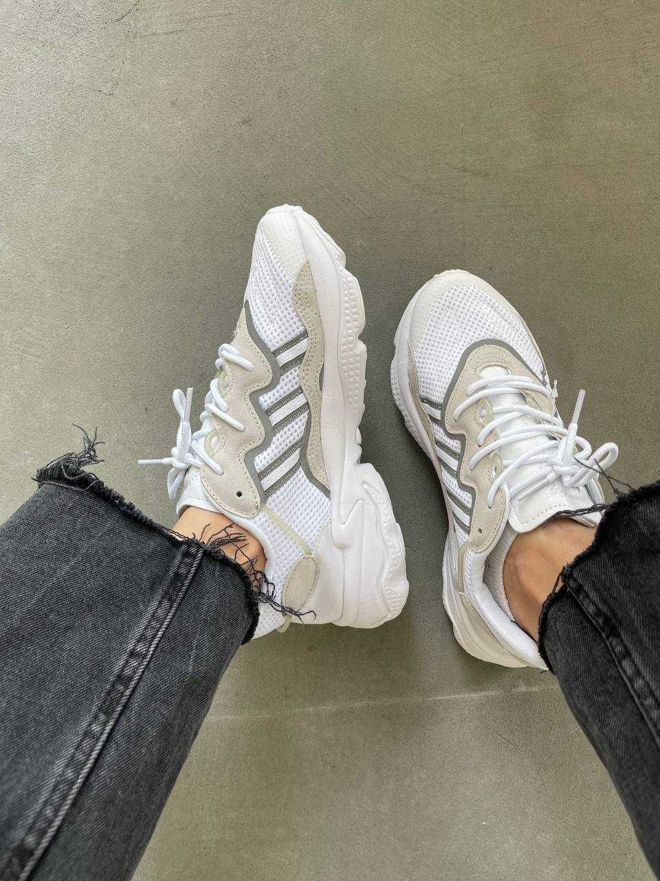 Кросівки Adidas Ozweego White Beige / кроси Адідас Озвего біло-бежеві