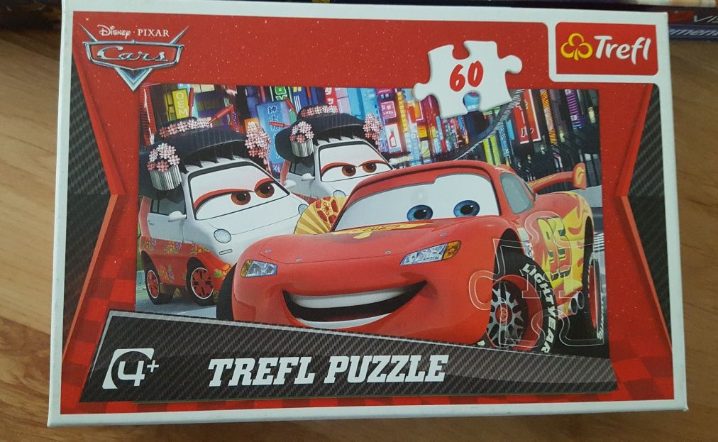 Puzzle dla chłopca kompletne Auta Zygzak Spiderman cena za 2 szt