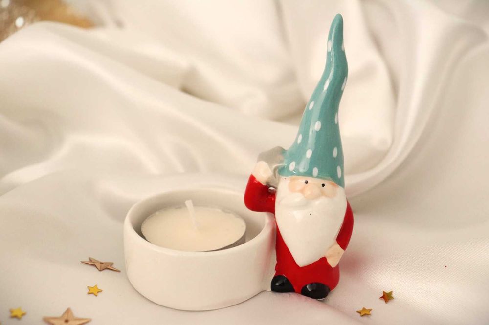 Porta velas Pai Natal