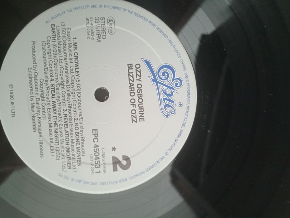 Vinil Ozzy Osbourne  versão original