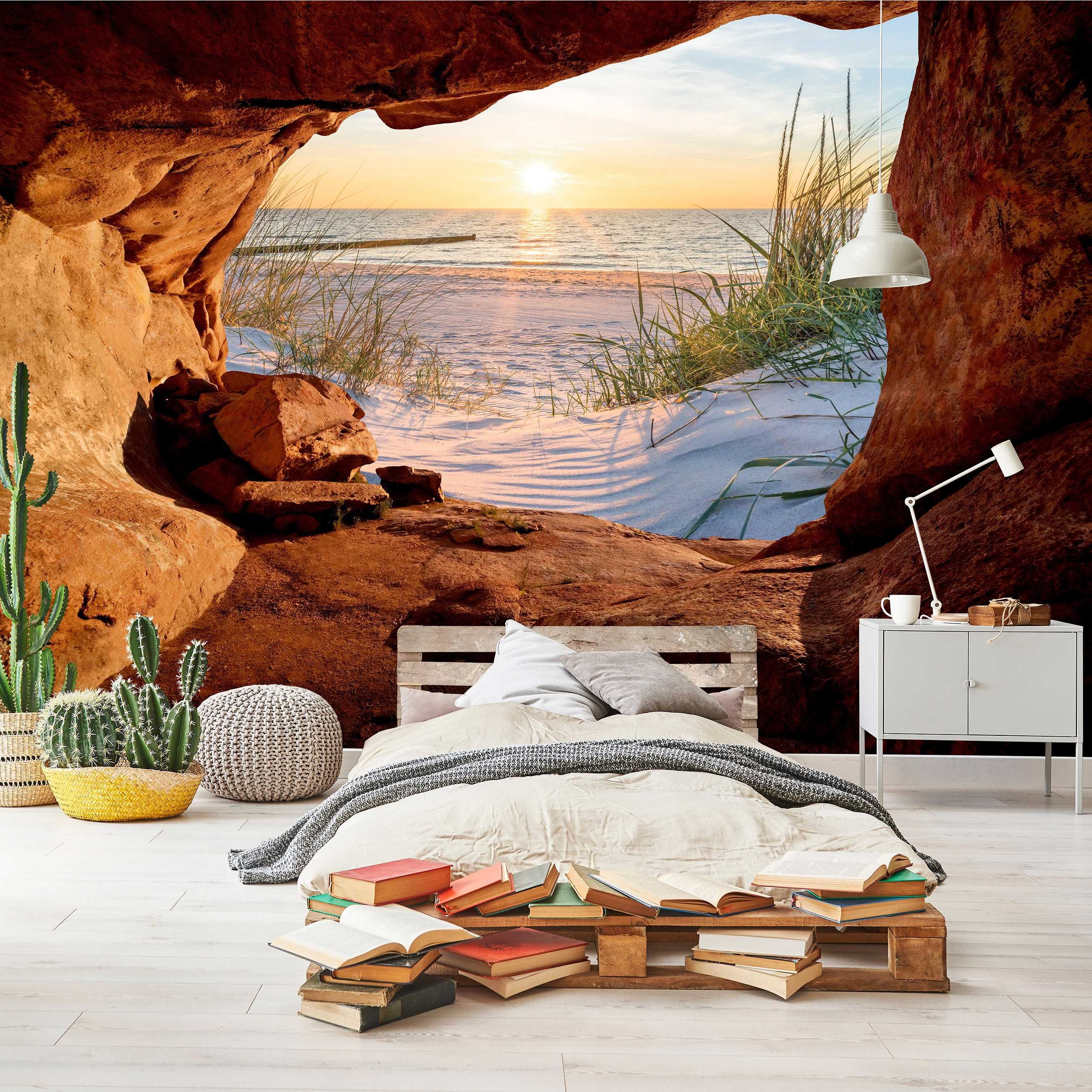 Fototapeta Do Pokoju Jaskinia Plaża Woda 3D Na Twój Rozmiar + KLEJ