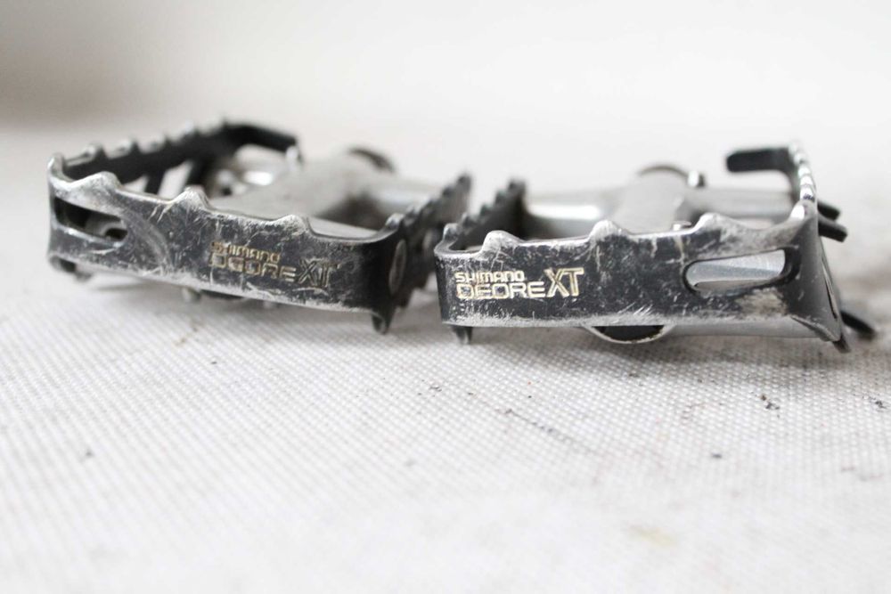 pedały rowerowe shimano deore XT platformowe PD-M735 retro mtb co9