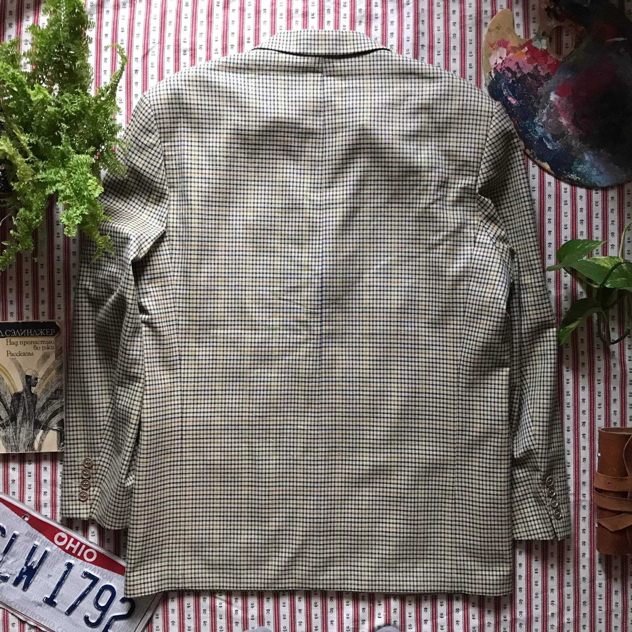 Шикарный стильный пиджак в клетку шерсть винтаж ретро Westbury разм 54