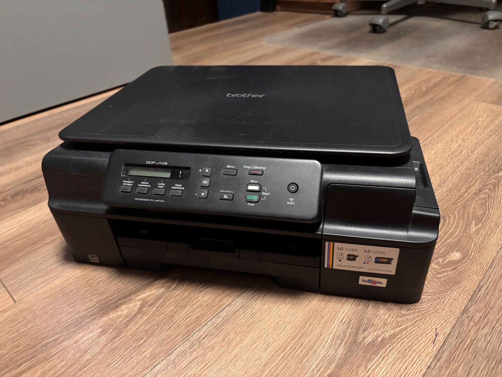 Drukarka Brother DCP-J105 + zestaw oryginalnych zapakowanych tuszy
