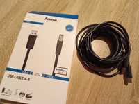 Kabel USB A-B nowy 5 m Hama