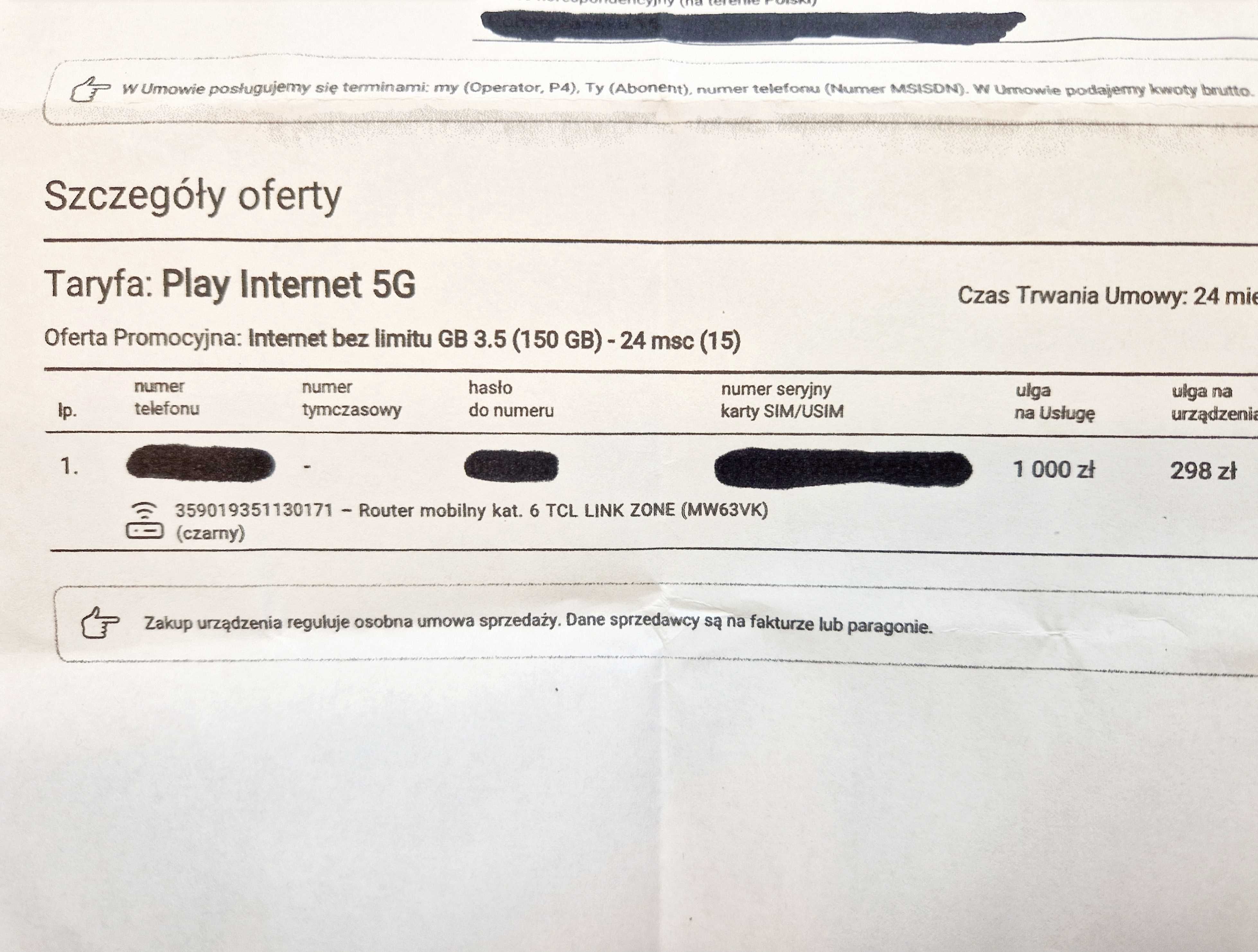 Router mobilny TCL Linkzone MW63 LTE, gwarancja, Komis Jasło Czackiego