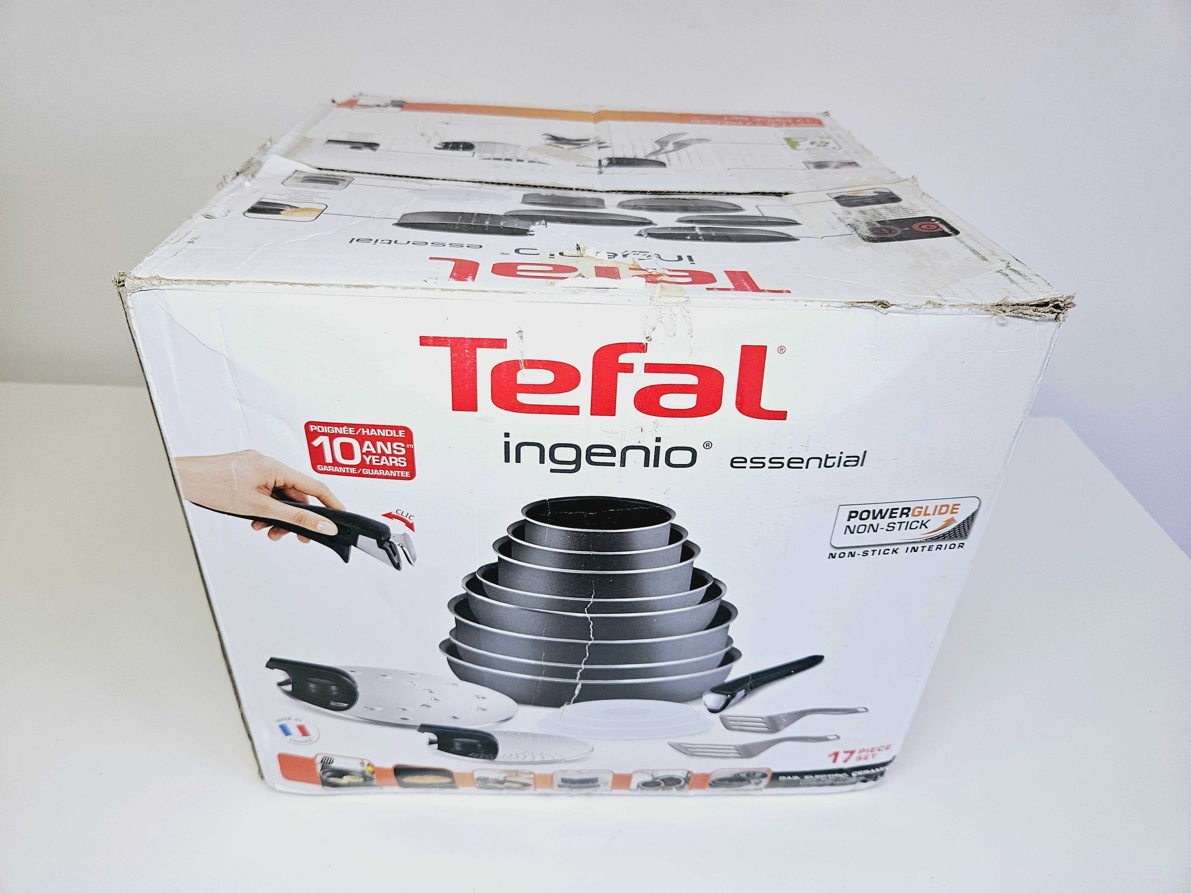 Tefal Ingenio Easy On Duży Zestaw Garnków i Patelni 17 Elementów