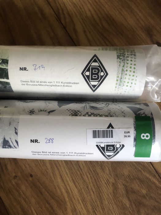 Plakat Borussia Möchengladbach oryginalny piłkarski Niemcy Bundesliga