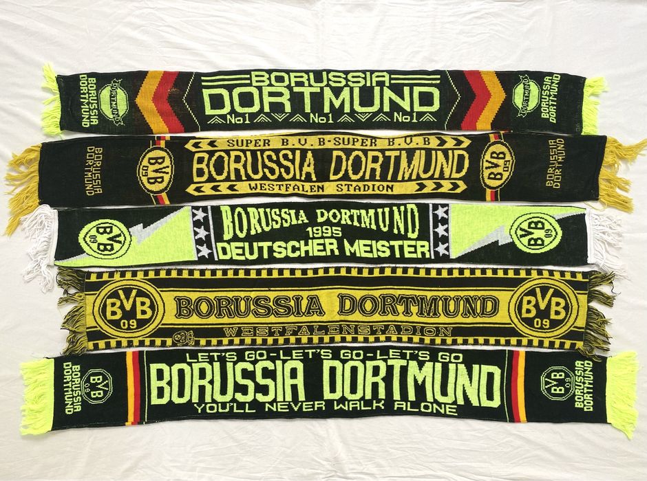 Lote 5 cachecois futebol Borussia Dortmund