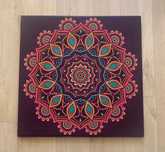 obraz grafika mandala na płótnie w ramie 70x70