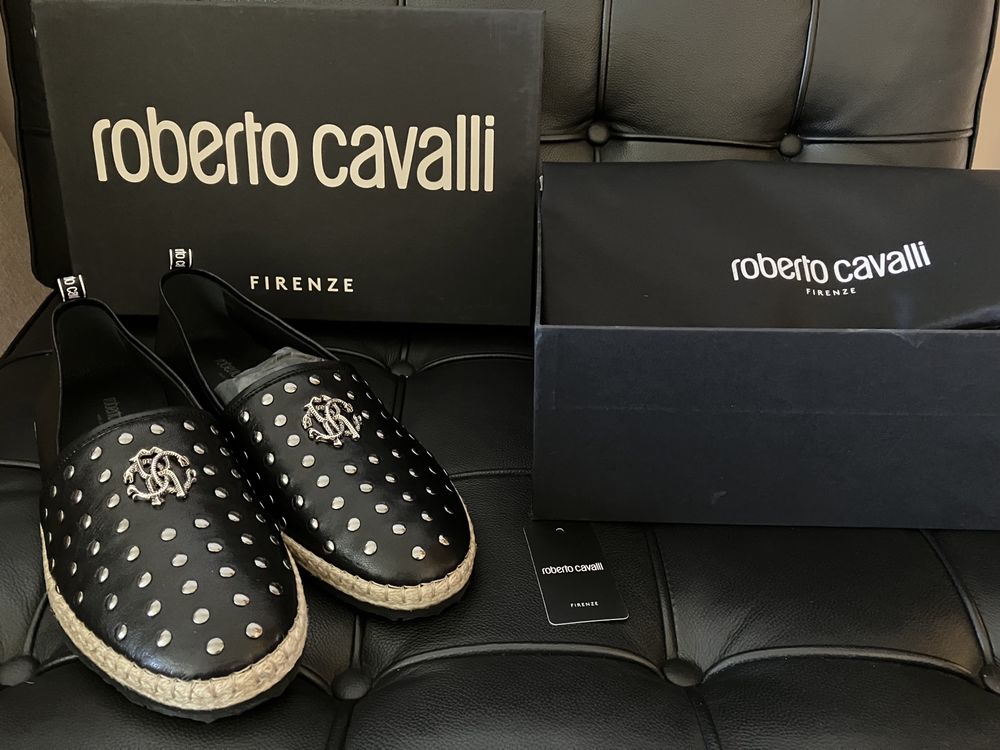 Roberto Cavalli luksusowe męskie Espadryle mokasyny Nowe 43