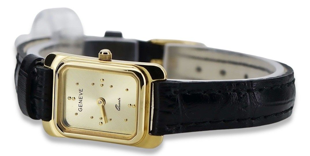 Prześliczny 14K 585 złoty damski zegarek Geneve lw003ydg Wrocław Biżut