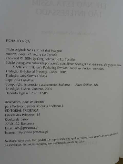 Ele Não Está Assim Tão Interessado de Greg Berendt - 1ª Edição