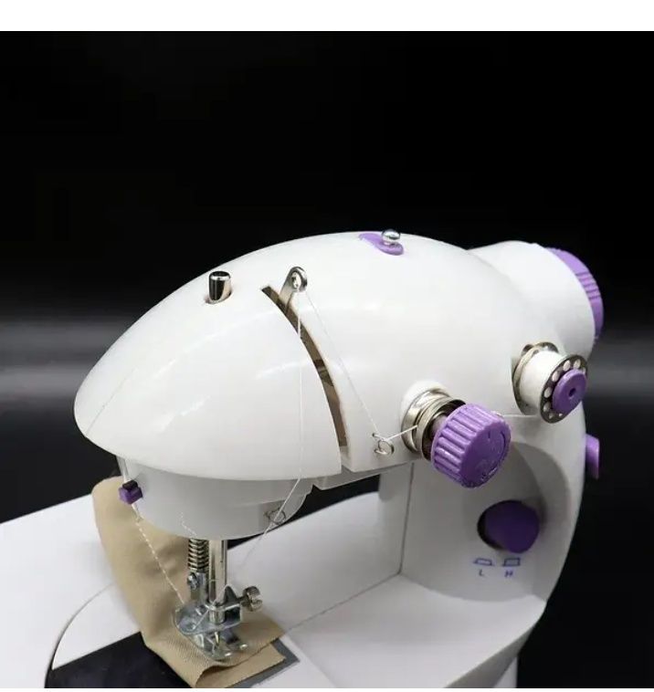 Портативна швейна машинка з адаптером, Mini Sewing Machine SM-201/ Мін