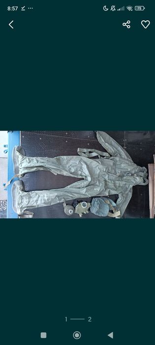 Kombinezon op-1 i maska przeciwgazowa