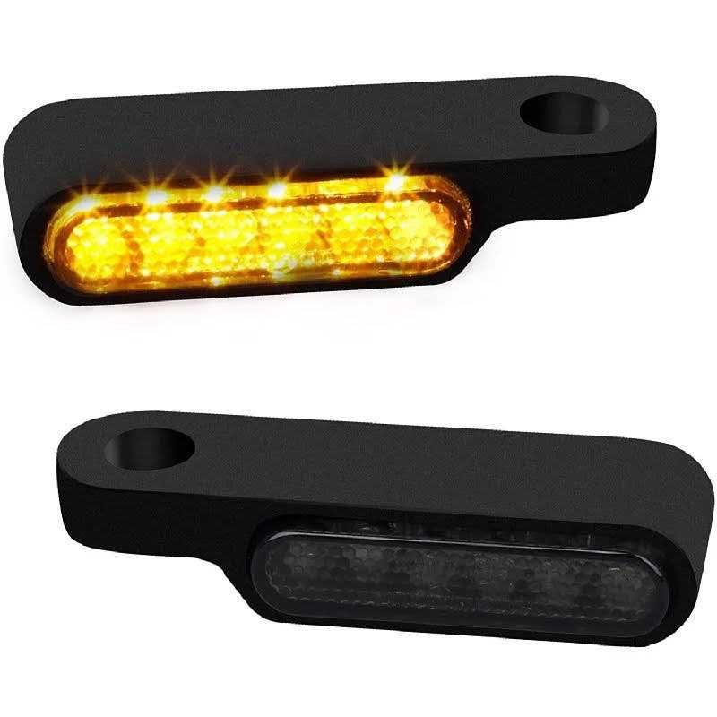 Par de piscas LED minimalistas cafe racer