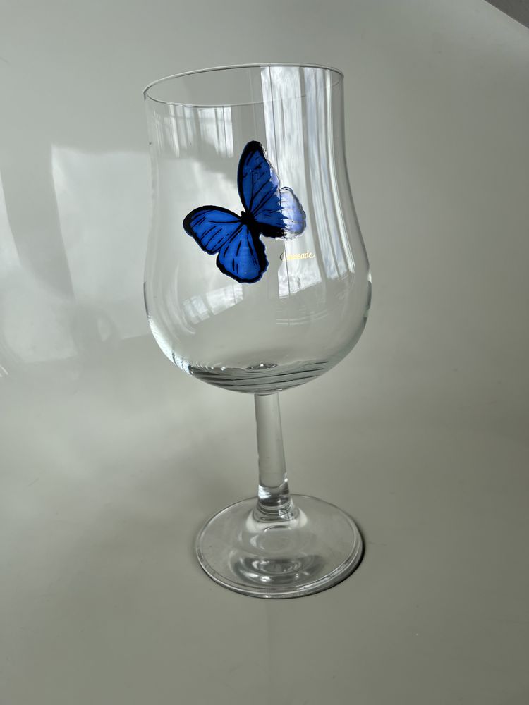 Хрустальные  бокалы Caussade , с бабочкой