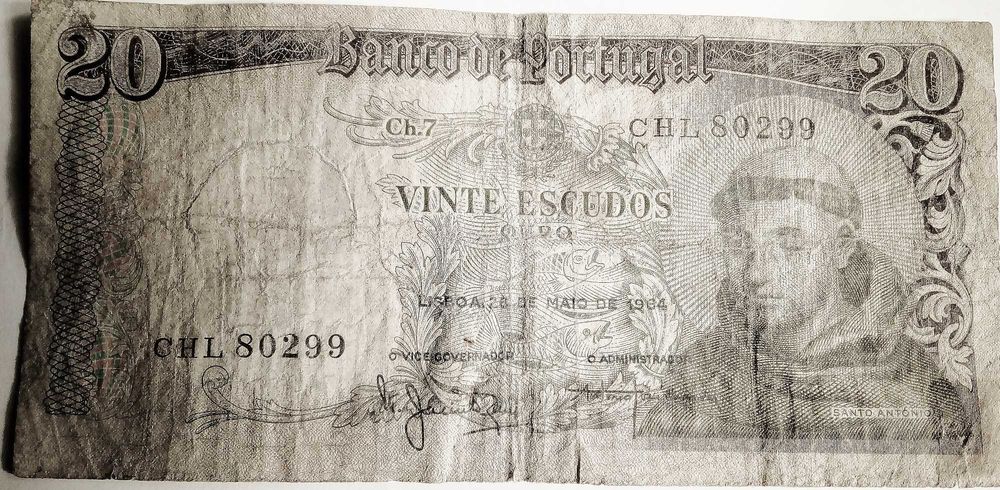 Nota 20$00 Santo António 1964
