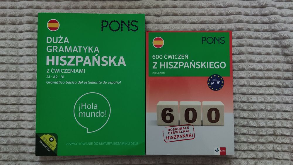 Zestaw - duża gramatyka hiszpańska + 600 ćwiczeń z hiszpańskiego