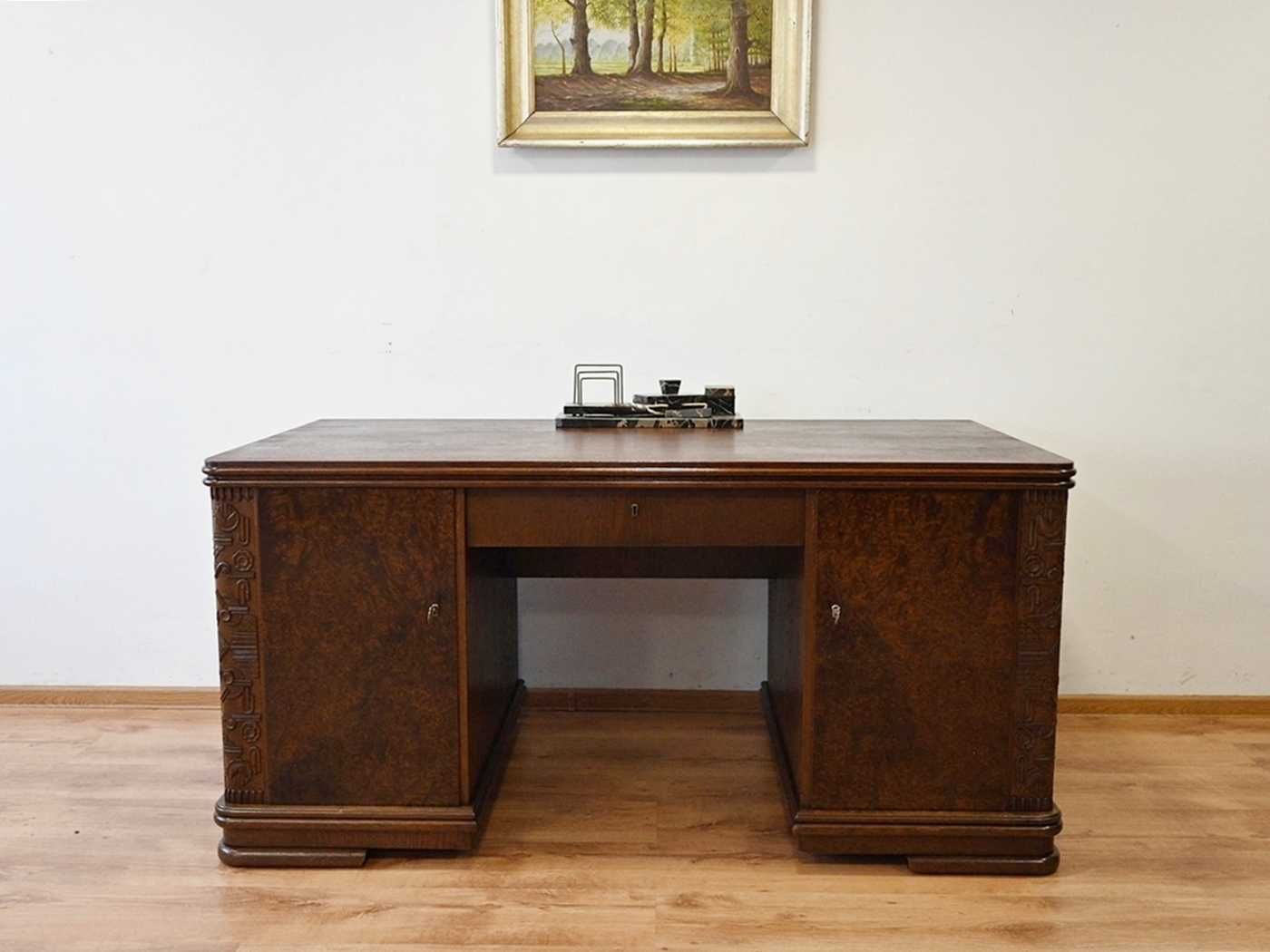 retro biurko dwustronne art deco 061702