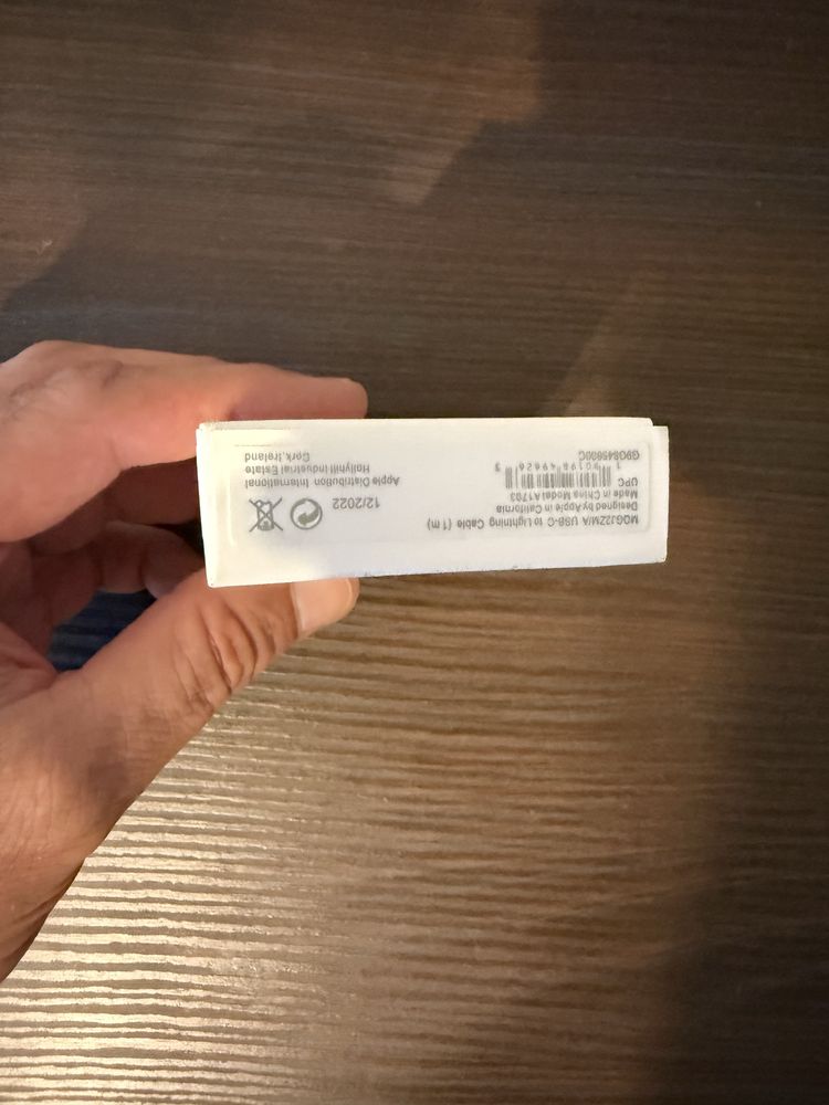 Кабель Apple Lightning to USB-C Model A1703, 1.0 m Оригінал
