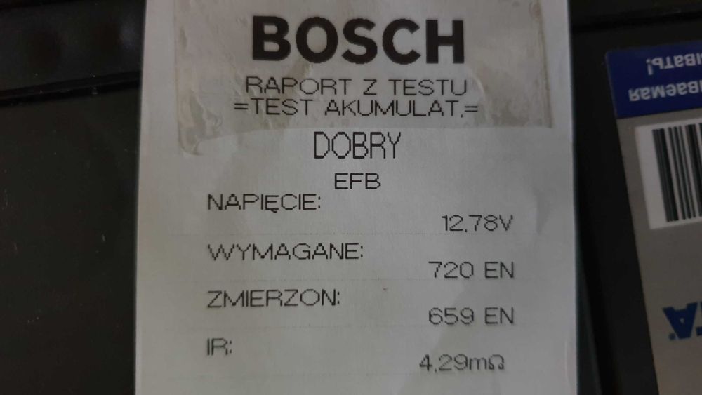 Akumulator używany VARTA EFB RENAULT NISSAN 12V 70AH 720A