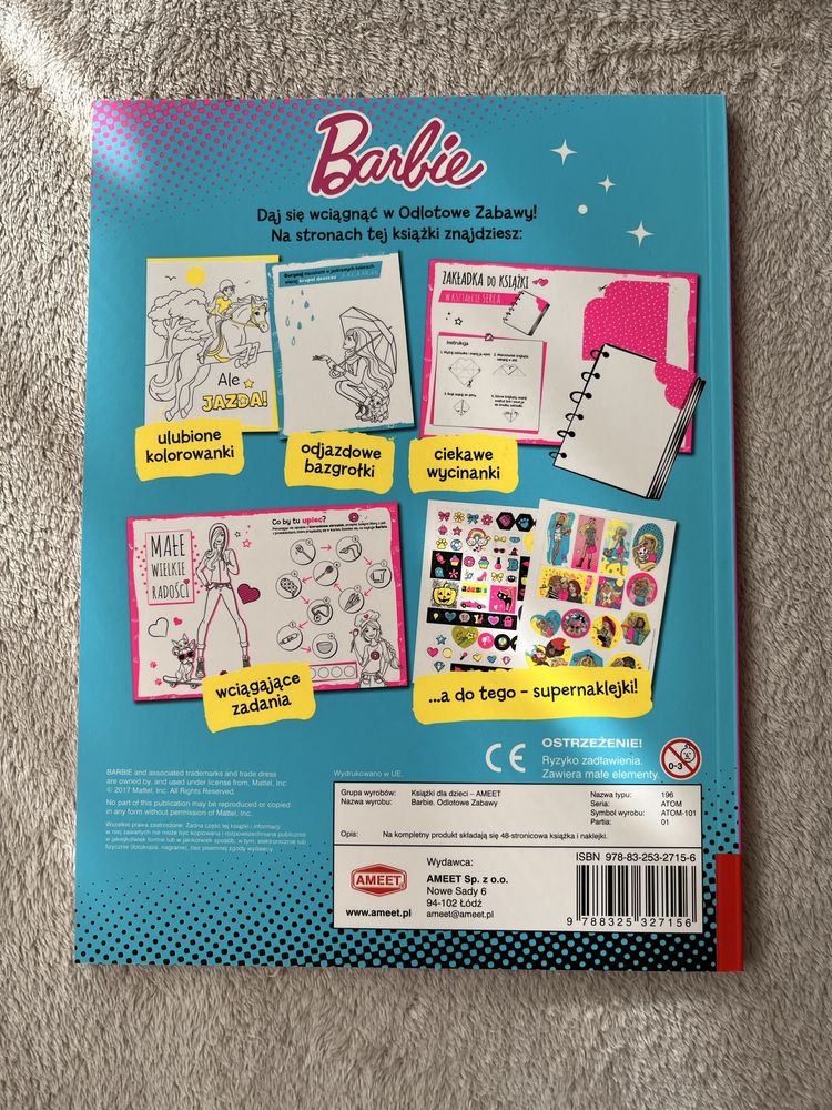 Kolorowanki Barbie łamigówki i naklejki