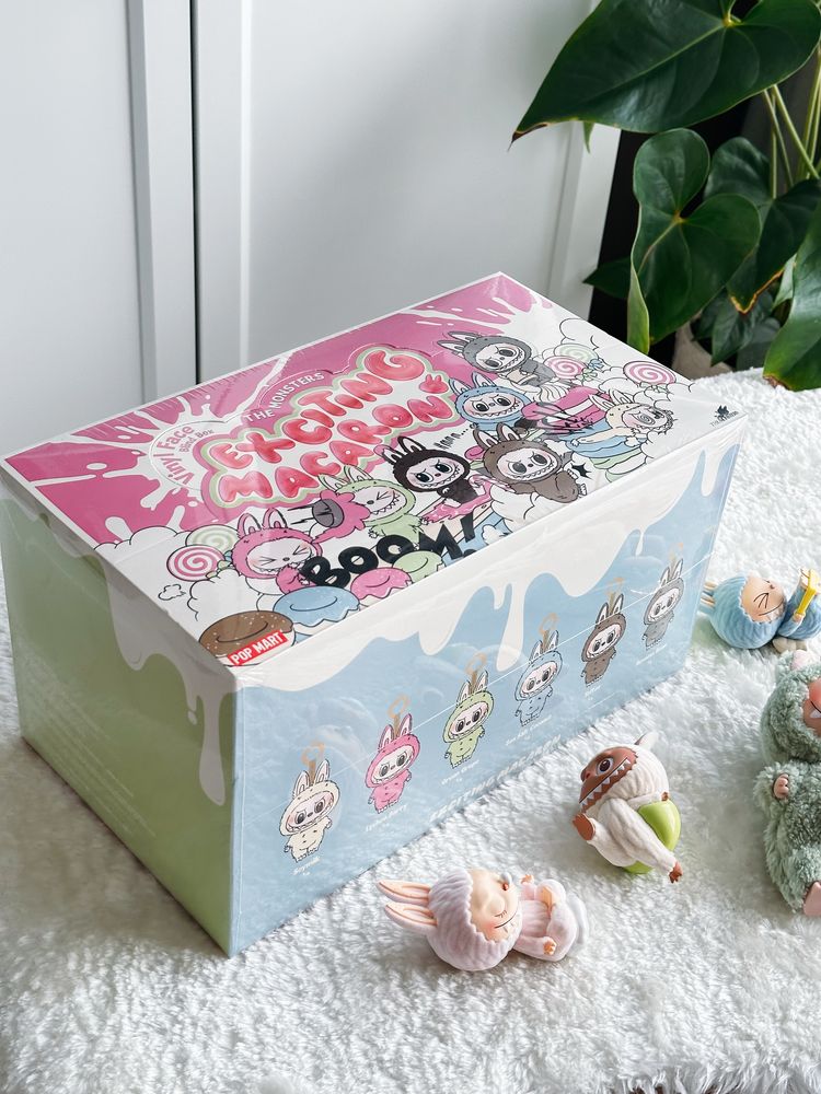 Оригінал LABUBU Exciting Macaron закритий бокс повний набір POP Mart
