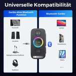SYNCWIRE Auto FM 50 odbiornik Bluetooth 5.4 LED RGB AUX bateria 22h