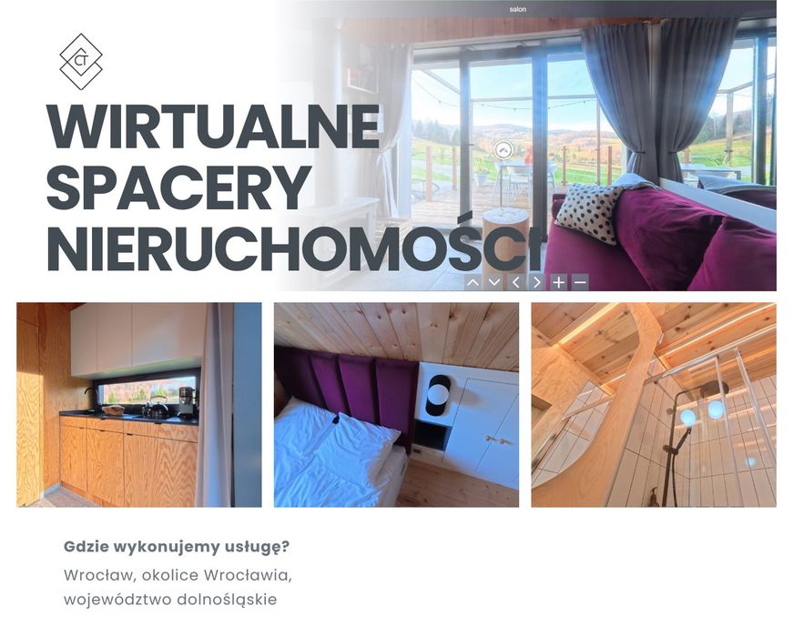 WIRTUALNE SPACERY 360° Nieruchomości Wrocław okolice Najwyższa jakość