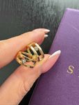 Kolczyki Syncret "Minimal Collection" Brylant 0,04 ct Au 0,585