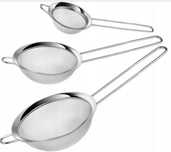 Sitko kuchenne stalowe 3 sztuki 5/7/8 CM zestaw komplet sitek do kuchn