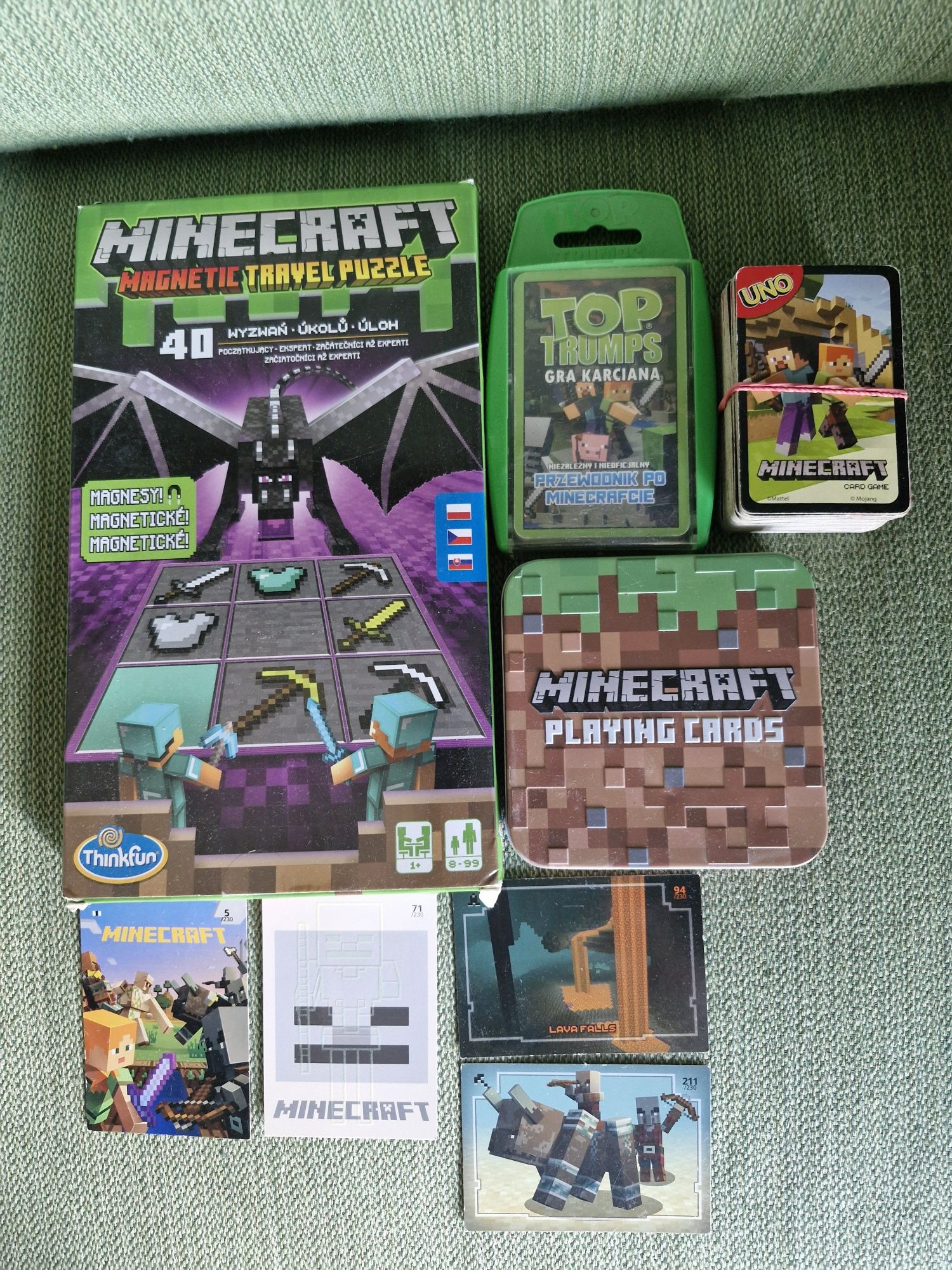 Zestaw minecraft saszetka nerka przybornik,portfel,gry,karty