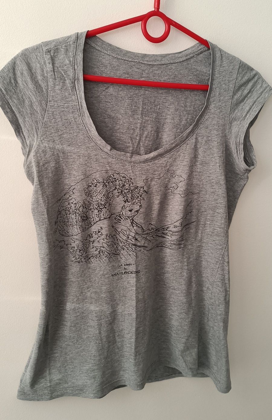T-shirt top z nadrukiem Ana Locking La Mari