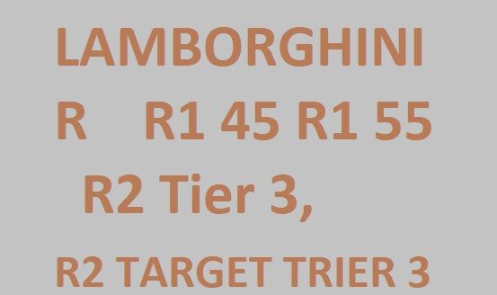 LAMBORGHINI R,R1, R2 Tier 3, R2 TARGET TRIER 3 Instrukcje napraw J.POL
