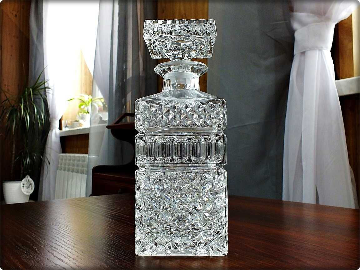 Stara Kryształowa Karafka BOHEMIA do Whisky Stan IDEALNY !!