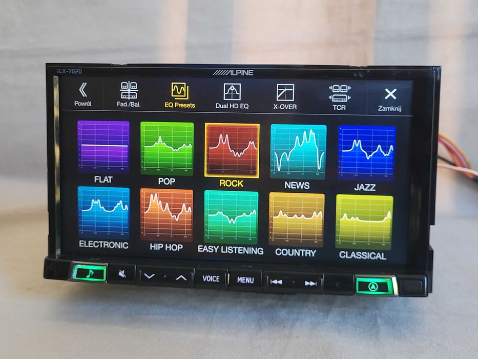 Alpine ILX-702D Bluetooth, korekcja czasu, 3xRCA Android Auto CarPlay