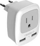 Podróżny adapter z 2 portami USB i gniazdkiem typu C TS-AP2U-EU TESSAN