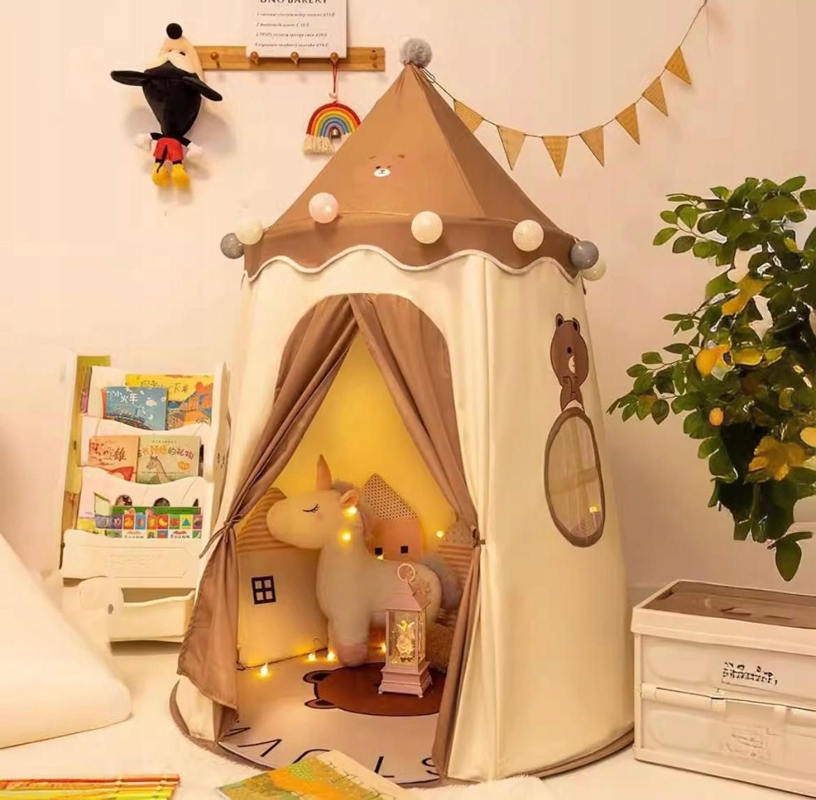 Wytrzymały Namiot dla Dzieci TIPI do Pokoju Domek Wigwam