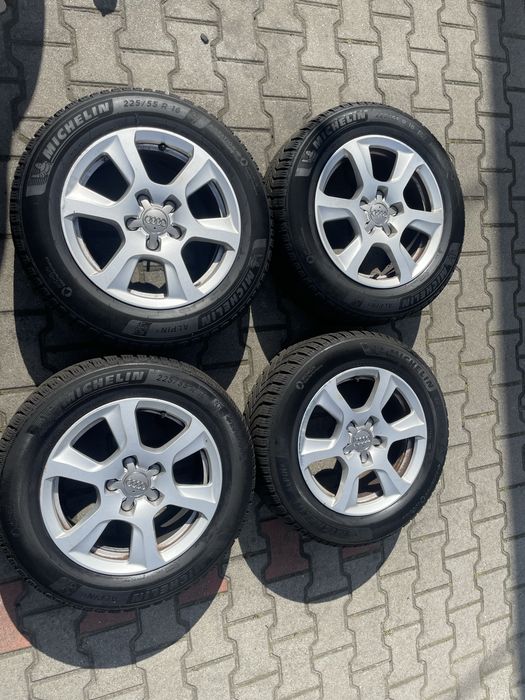 Koła zimowe 225/55/16 Audi a4 B8 oryginalne z oponą Michelin Alpin 6