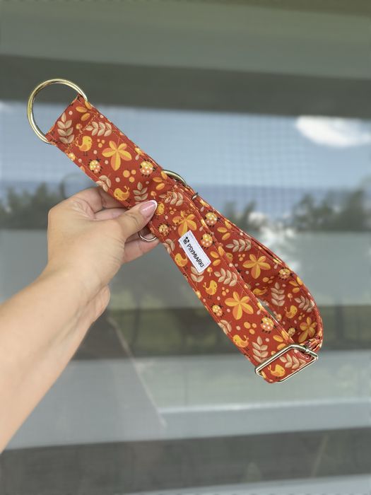 Obroża półzaciskowa dla psa L/4cm jesienna