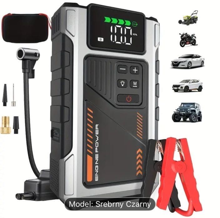 Booster rozruchowy 6000A z kompresorem do kół